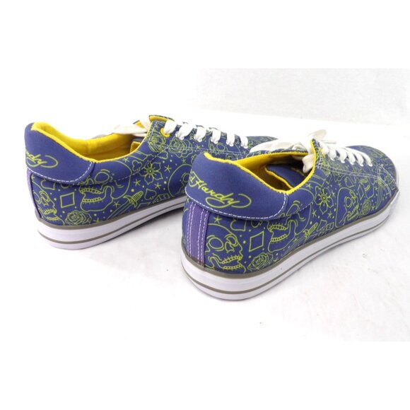 Ed Hardy Star and Skull Print Low Top Sneakers 11.5 New - Picture 4 of 8